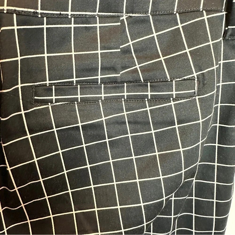 NYDJ Black and White Grid Check‎ Trousers w some stretch 10